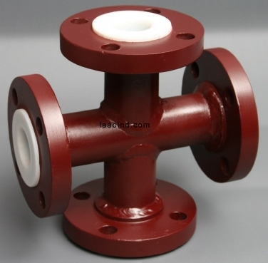 PTFE Lined Equal or Reducing Cross Material: Fabricated From A106 GR.B Pipes